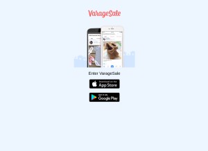 How varagesale.com looks like on a tablet such as an iPad.