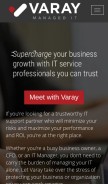 How varay.com looks like on a mobile device such as an iPhone.