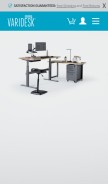 How varidesk.com looks like on a mobile device such as an iPhone.