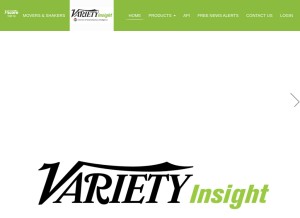 How varietyinsight.com looks like on a tablet such as an iPad.