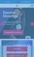 How varsity.com looks like on a mobile device such as an iPhone.