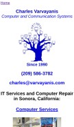 How varvayanis.com looks like on a mobile device such as an iPhone.