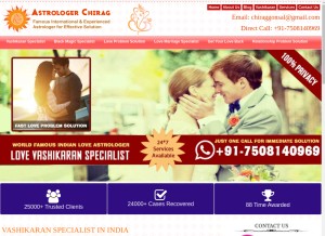 How vashikaranspecialistchirag.com looks like on a tablet such as an iPad.