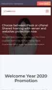How vastspace.net looks like on a mobile device such as an iPhone.