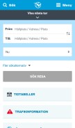 How vasttrafik.se looks like on a mobile device such as an iPhone.