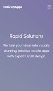 How vativeapps.com looks like on a mobile device such as an iPhone.