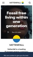 How vattenfall.com looks like on a mobile device such as an iPhone.