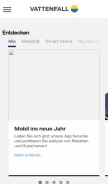 How vattenfall.de looks like on a mobile device such as an iPhone.