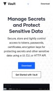 How vaultproject.io looks like on a mobile device such as an iPhone.