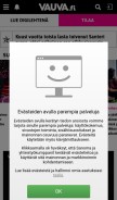 How vauva.fi looks like on a mobile device such as an iPhone.