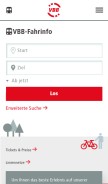 How vbb.de looks like on a mobile device such as an iPhone.
