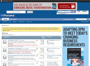 How vbforums.com looks like on a tablet such as an iPad.