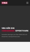 How vbg.se looks like on a mobile device such as an iPhone.