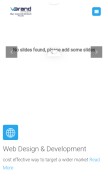 How vbranddevelopers.com looks like on a mobile device such as an iPhone.