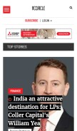 How vccircle.com looks like on a mobile device such as an iPhone.