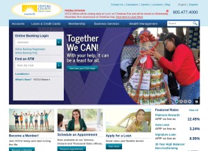 How vccuonline.net looks like on a tablet such as an iPad.