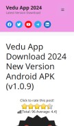 How veduapp.co.in looks like on a mobile device such as an iPhone.