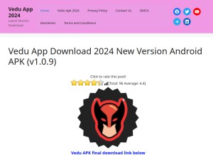 How veduapp.co.in looks like on a tablet such as an iPad.