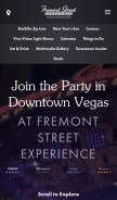 How vegasexperience.com looks like on a mobile device such as an iPhone.