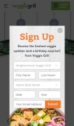 How veggiegrill.com looks like on a mobile device such as an iPhone.