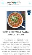How veggiesdontbite.com looks like on a mobile device such as an iPhone.