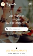 How vegoresto.fr looks like on a mobile device such as an iPhone.