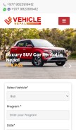 How vehiclenepal.com looks like on a mobile device such as an iPhone.