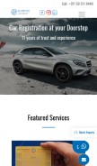 How vehicleregistration.ae looks like on a mobile device such as an iPhone.
