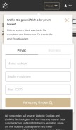 How vehiculum.de looks like on a mobile device such as an iPhone.