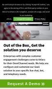 How velaro.com looks like on a mobile device such as an iPhone.