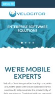 How velsol.com looks like on a mobile device such as an iPhone.