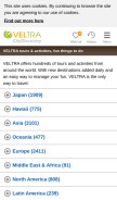 How veltra.com looks like on a mobile device such as an iPhone.