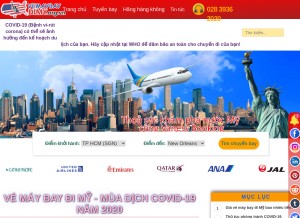 How vemaybaydimy.org.vn looks like on a tablet such as an iPad.