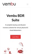 How vembu.com looks like on a mobile device such as an iPhone.