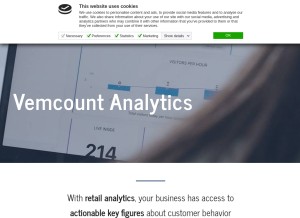 How vemcount.com looks like on a tablet such as an iPad.