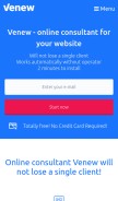 How venew.io looks like on a mobile device such as an iPhone.