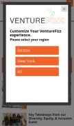 How venturefizz.com looks like on a mobile device such as an iPhone.