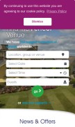 How venuedirectory.com looks like on a mobile device such as an iPhone.