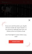 How vera.org looks like on a mobile device such as an iPhone.