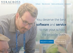 How veracross.com looks like on a tablet such as an iPad.