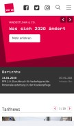 How verdi.de looks like on a mobile device such as an iPhone.