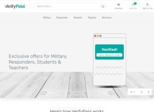 How verifypass.com looks like on a tablet such as an iPad.