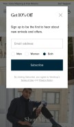 How verishop.com looks like on a mobile device such as an iPhone.