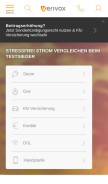 How verivox.de looks like on a mobile device such as an iPhone.