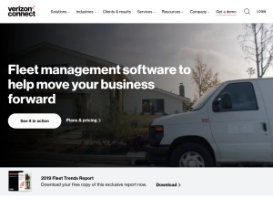 How verizonconnect.com looks like on a tablet such as an iPad.