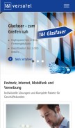 How versanet.de looks like on a mobile device such as an iPhone.