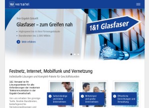 How versanet.de looks like on a tablet such as an iPad.