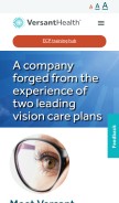 How versanthealth.com looks like on a mobile device such as an iPhone.