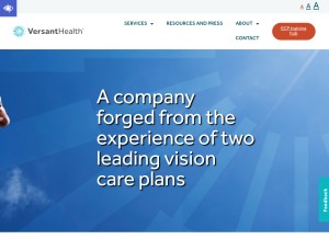 How versanthealth.com looks like on a tablet such as an iPad.