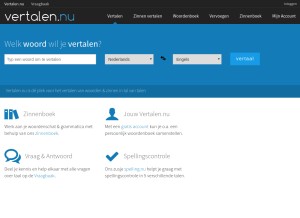 How vertalen.nu looks like on a tablet such as an iPad.